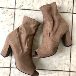 Charlotte Russe Open-Toe Booties